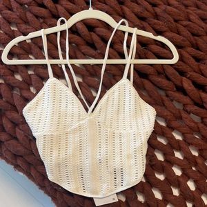 Zara crochet white top